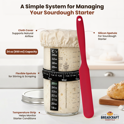 BREADCRAFT ESSENTIALS Silicone Bread Proofing Basket Set – 9-Inch Round & 10-Inch Oval